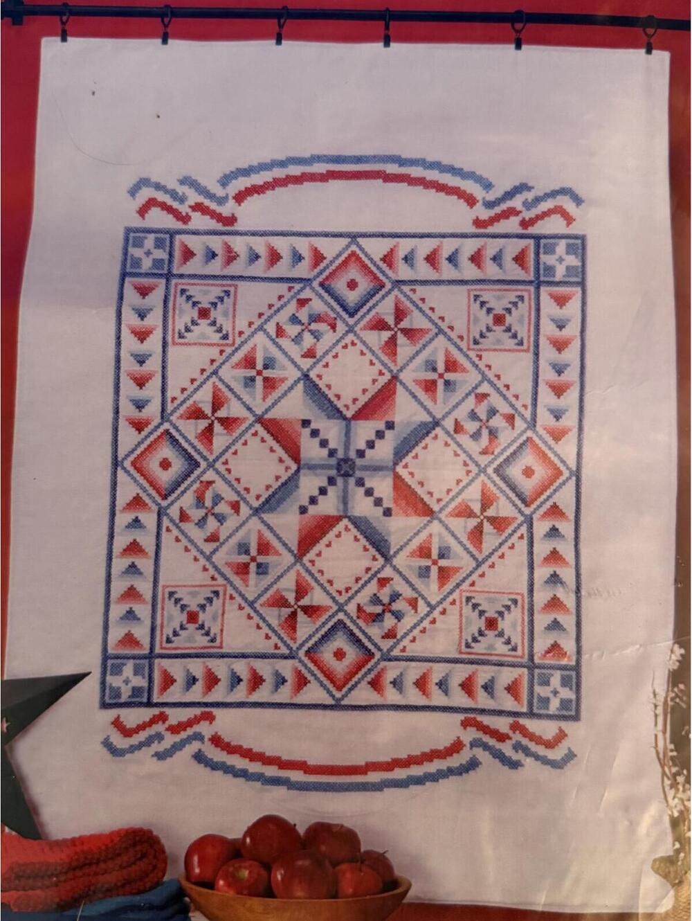 Herrschners Lap Quilt TOP Kit Fourth of July Americana Patriotic Pattern 4th NEW